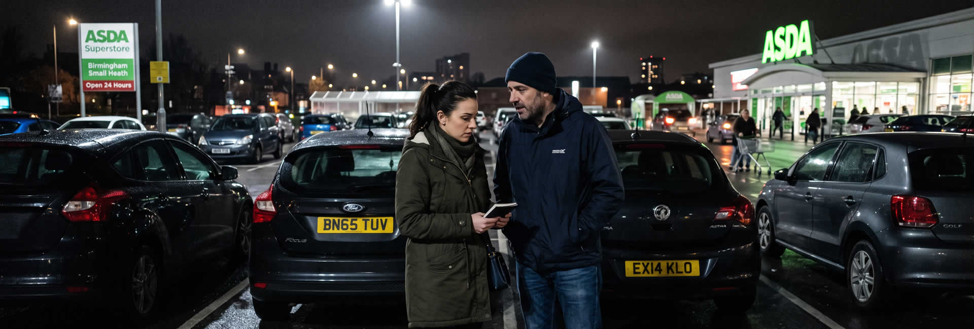 Secret Meeting in a Supermarket Car Park